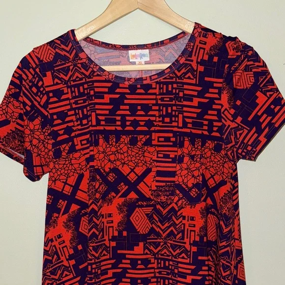 LuLaRoe Tribal Print Short Sleeve Dress Size XS - Picture 3 of 7